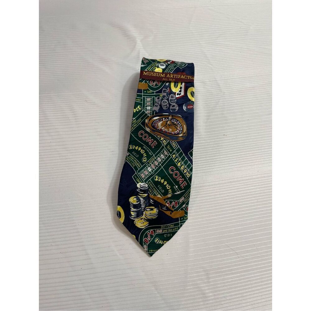 NWT Museum Artifacts All Silk Casino Tie Neck Tie New
